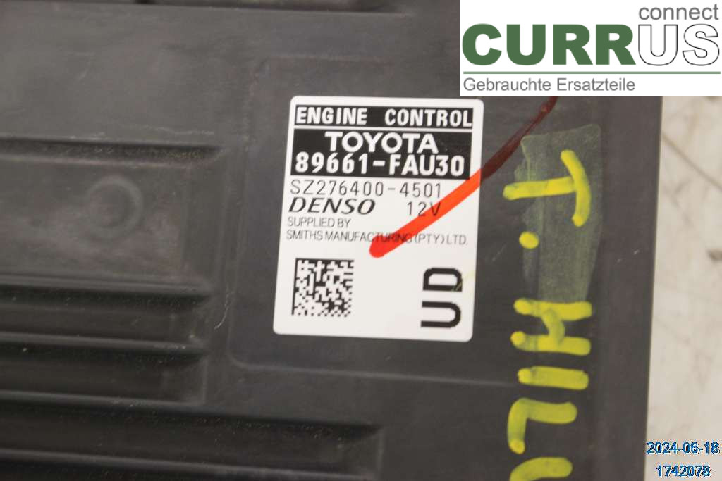 TOYOTA HILUX  16- Engine Control Unit Diesel (ECU) 89661FAU30 2,4 D-4D