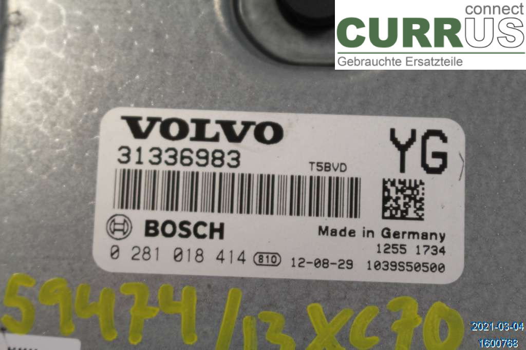 VOLVO XC70   08-13 Engine Control Unit Diesel (ECU) 36001858 D4 2,4