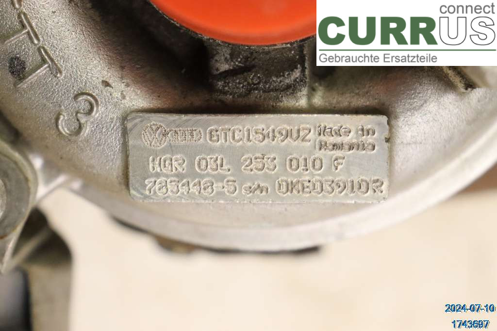 VW PASSAT  11-14 Turbo charger 03L253010FX 2.0 TDI
