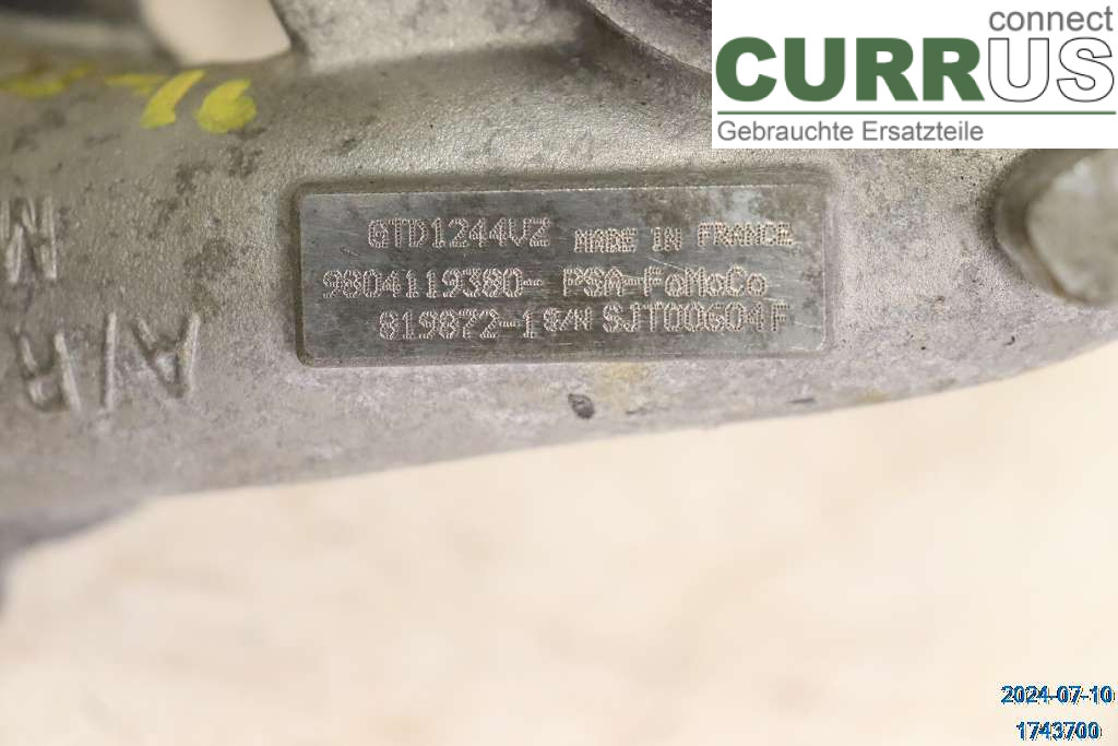 CITROEN C4 II  11-18 Turbocompresseur 9848017480 1,6 HDI