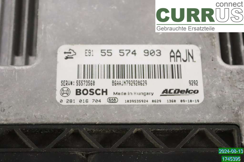 OPEL INSIGNIA  09-16 Motorstyringsenhed Diesel (ECU) 55575349 2,0 CDTI