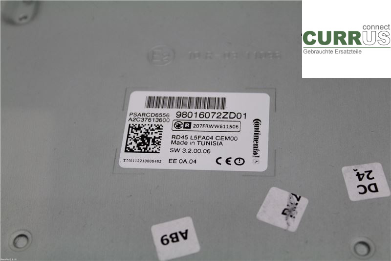 CITROEN C5  08-17 Radio CD /Multimediapanel 16108142ZD 