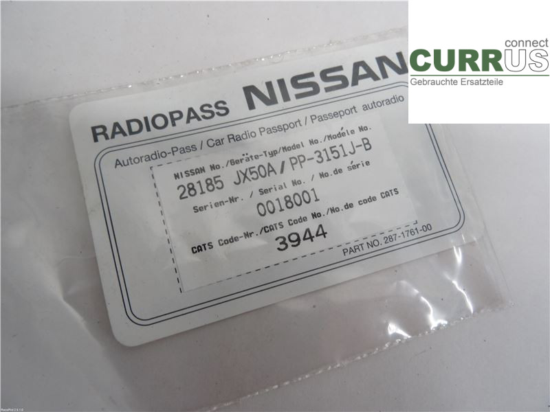 NISSAN NV200 / NV200 COMBI Radio CD /Multimediapanel 28185JX50A 1,5DCI K9K276