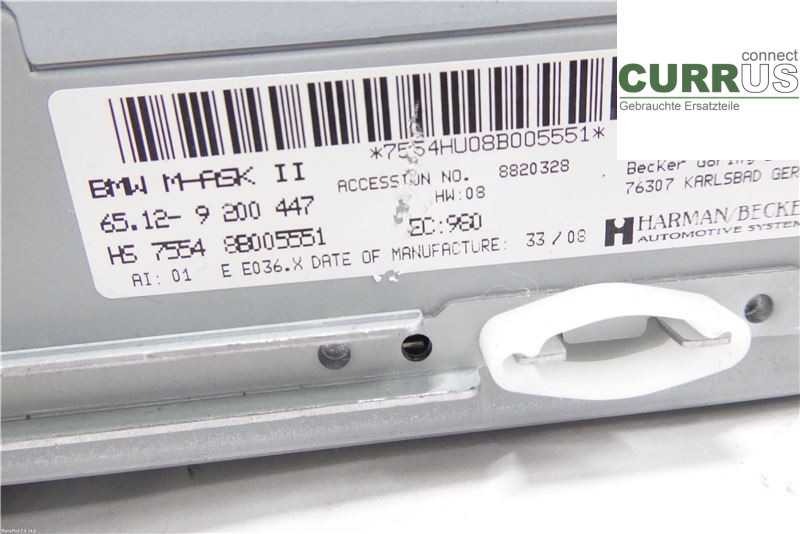 BMW 3 E90/91 SED/TOU 05-12 Radio CD /Multimediapanel  