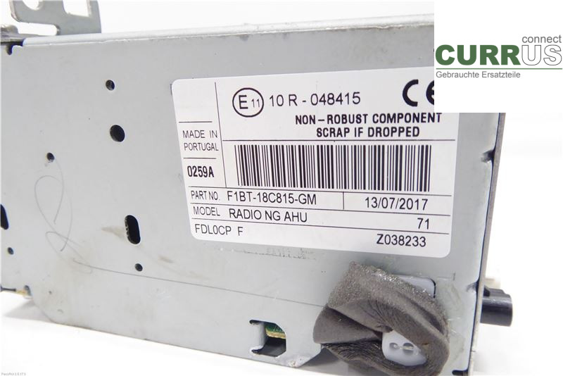 FORD TRAN./TOURN CONNECT 13- Radio CD / Multimedia panel 2267973 1,5L SOHC DITC