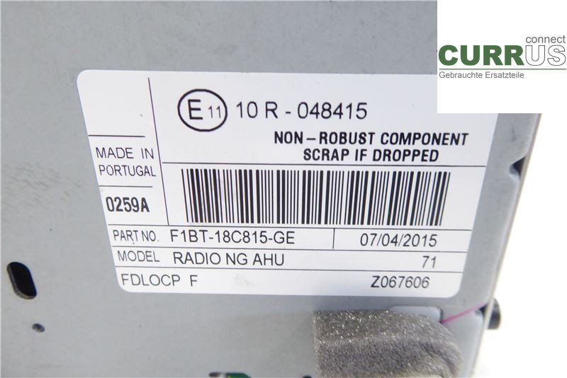 FORD TRAN./TOURN CONNECT 13- Radio CD / Multimedia panel 2267973 