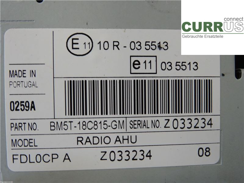 FORD FOCUS  11-14 Radio CD / Multimedia panel 1857126 1,0 M2DA