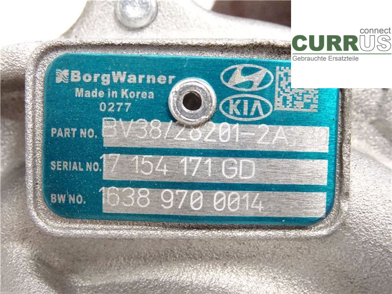 KIA CEED  12-18 Turbo charger 282012A780 1,6 CRDI D4FB