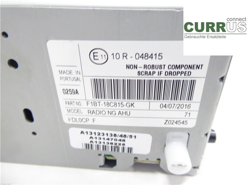 FORD FOCUS  15-18 Radio CD /Multimediapanel 2034072 M1DD