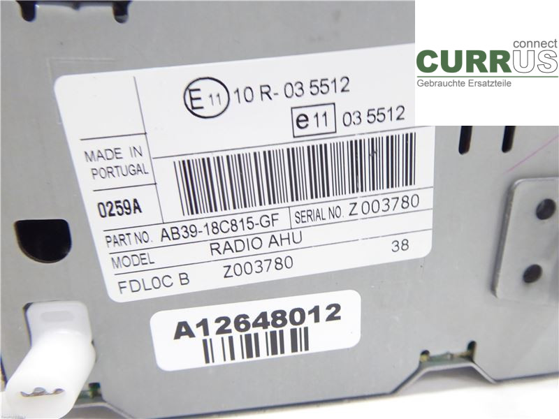 FORD RANGER EU 12-23 Radio CD / Multimedia panel 1945577 SA2R