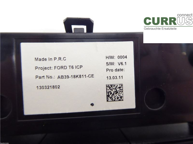 FORD RANGER EU 12-23 Radio CD / Multimedia panel 5263192 SA2R