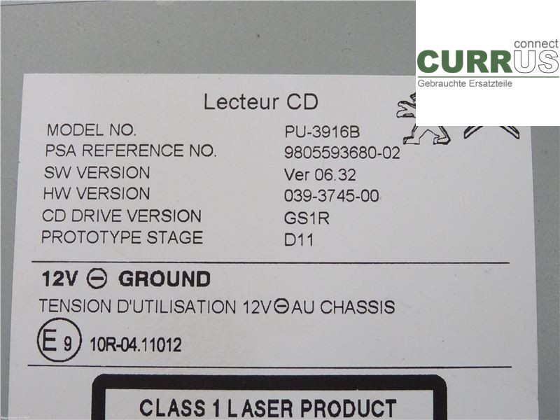 CITROEN C4 II  11-18 Radio CD / Multimedia panel 1623963180 HNY