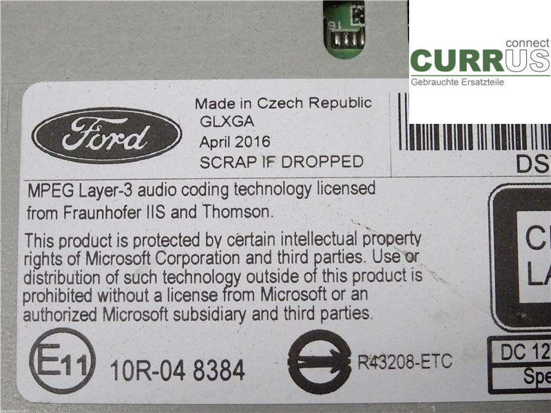 FORD MONDEO    15- Radio CD / Multimedia panel 2201402 UNCE