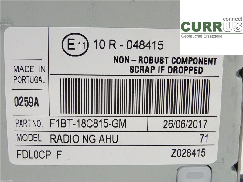 FORD FOCUS  15-18 Radio CD / Multimedia panel 2267973 
