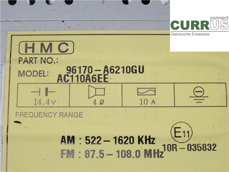 HYUNDAI i30   13-16 Radio CD / Multimedia panel 96170A6210GU 