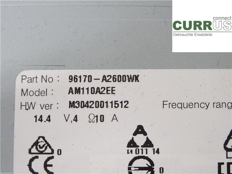 KIA CEED  12-18 Radio CD / Multimedia panel 96170A2600WK G4LC