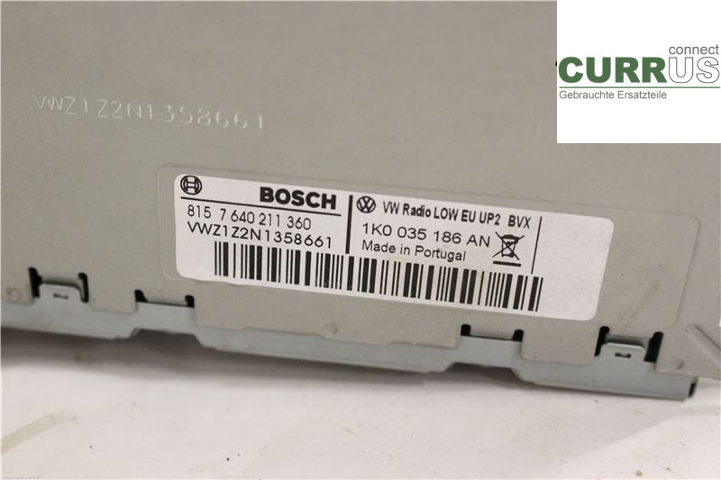 VW CADDY  11-15 Radio CD /Multimediapanel 1K0035186AN CAYE