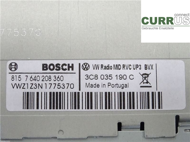 VW PASSAT  11-14 Radio-CD-/Multimedia-Panel  CFGC