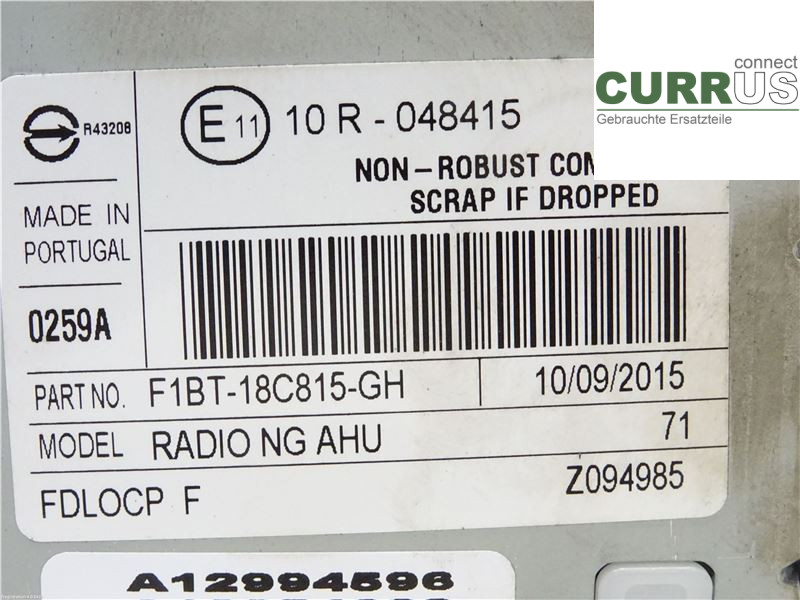 FORD FOCUS  15-18 Radio CD / Multimedia panel 2335495 M1DD