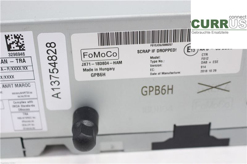 FORD FOCUS 19- Radio CD / Multimedia panel 2516441 YZDA
