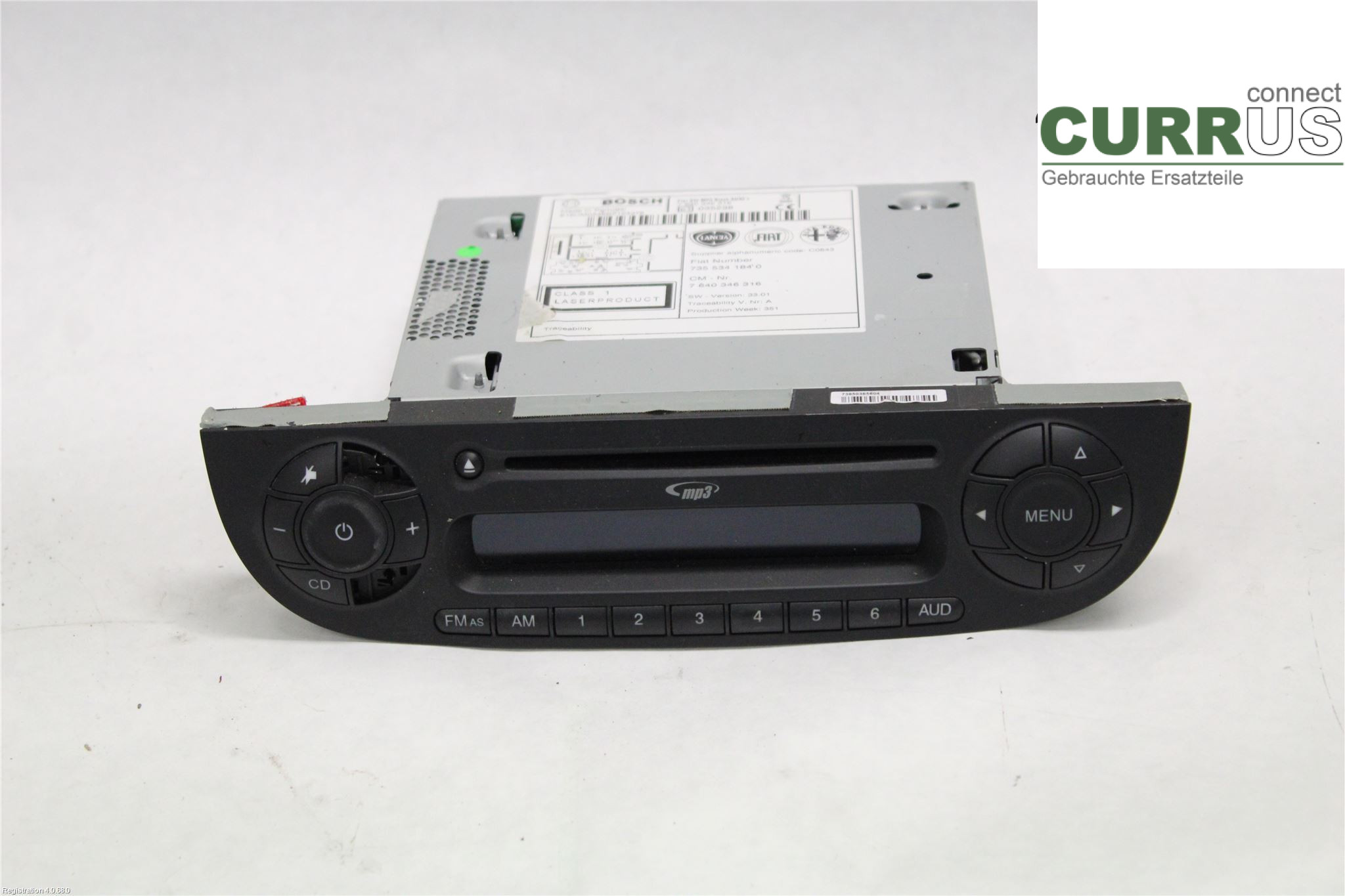 FIAT 500    07 Radio CD /Multimediapanel 735585253 169.A4.000