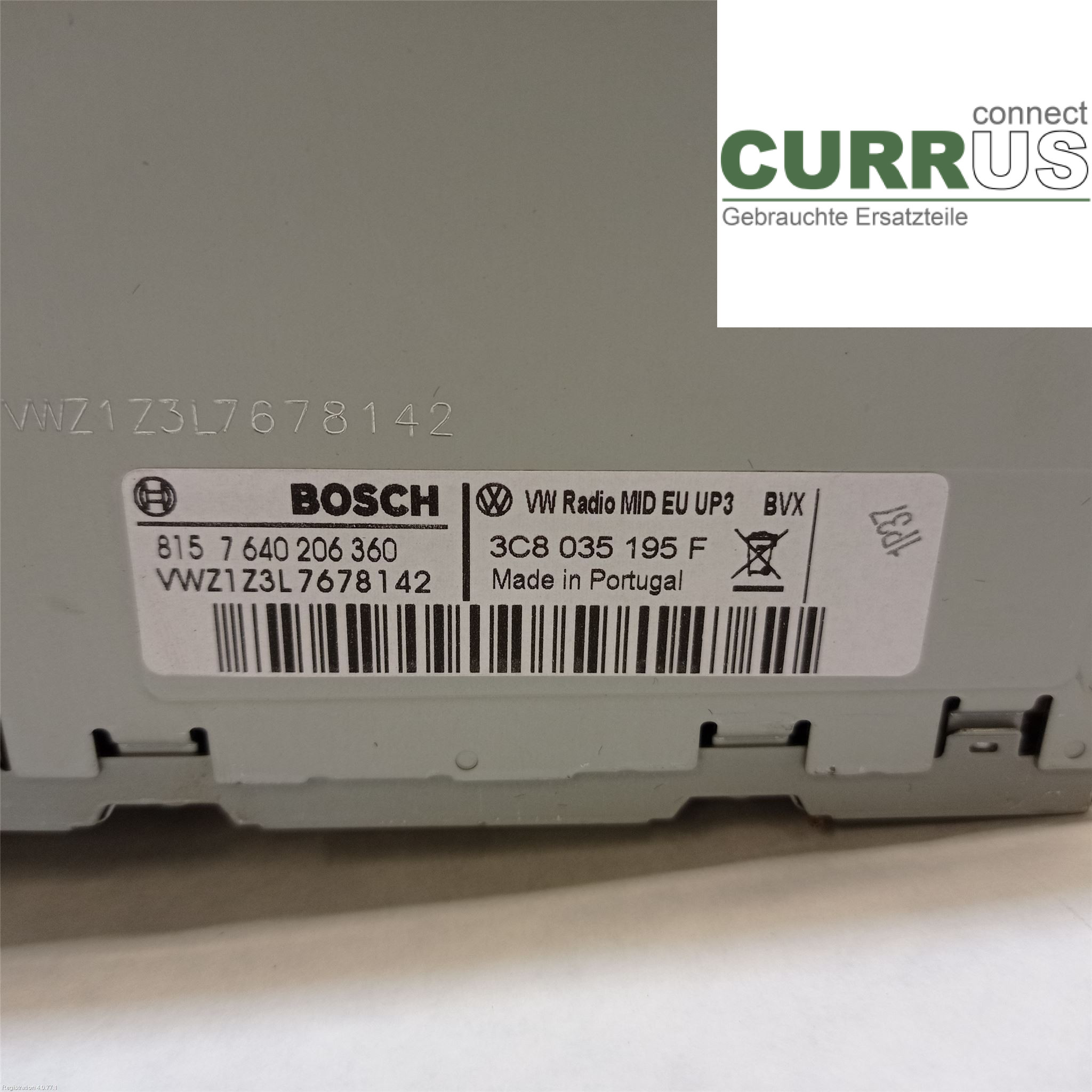 VW PASSAT  11-14 Radio CD / panneau multimédia 3C8057195F CFFB