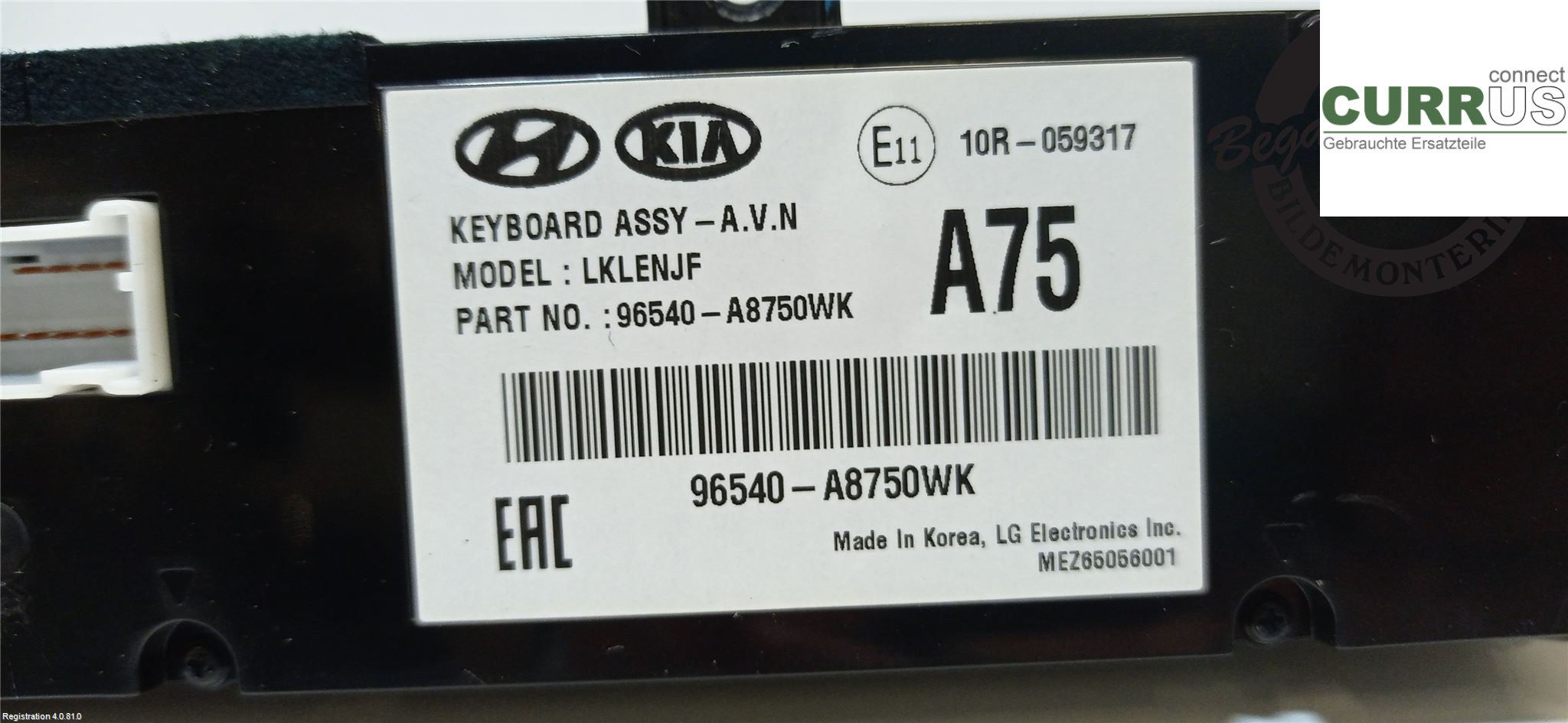 KIA OPTIMA  16-20 Radio CD / panneau multimédia 96540A 8750  D4FD