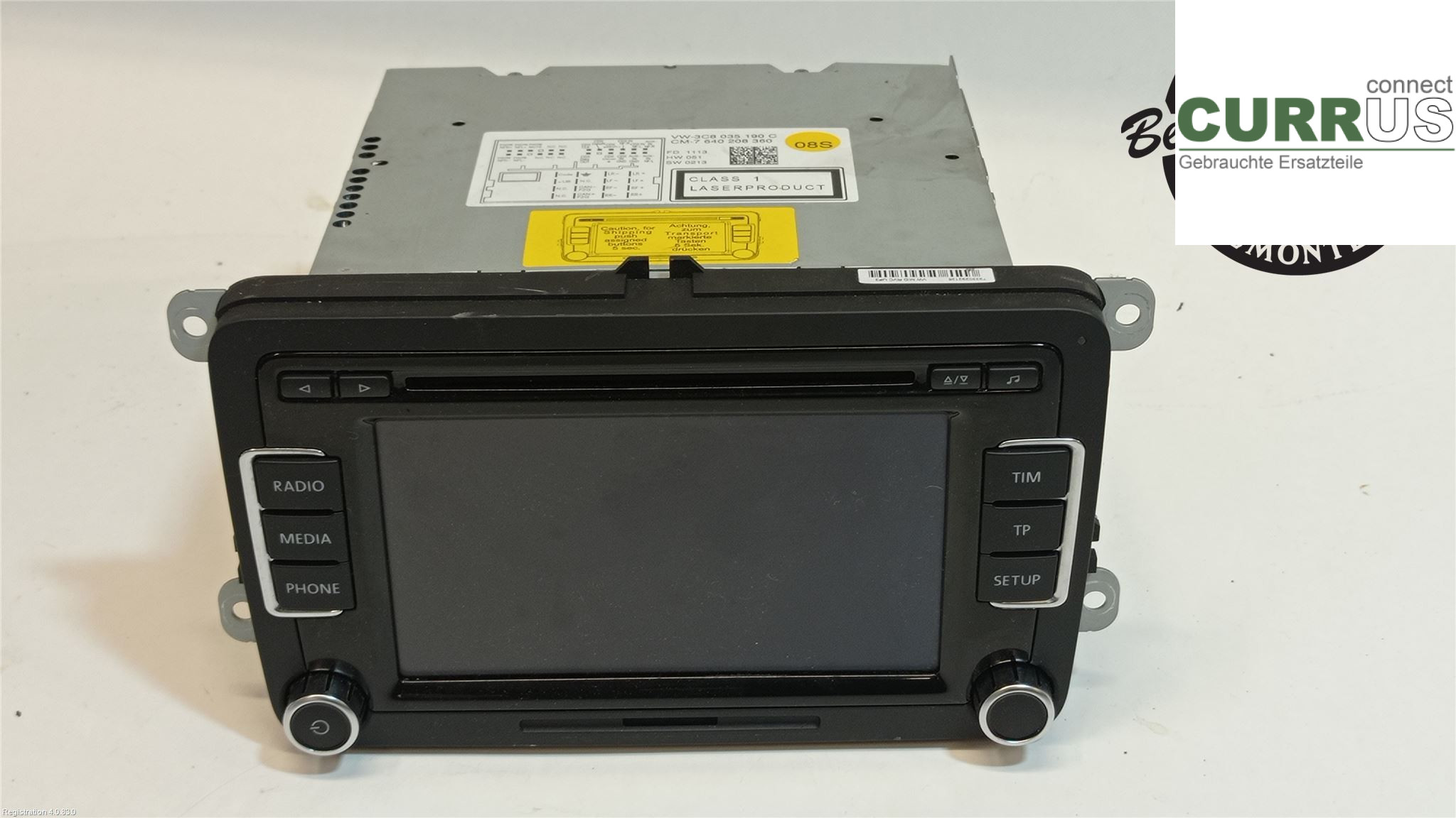 VW PASSAT  11-14 Radio-CD-/Multimedia-Panel 3C8035190C CFGC