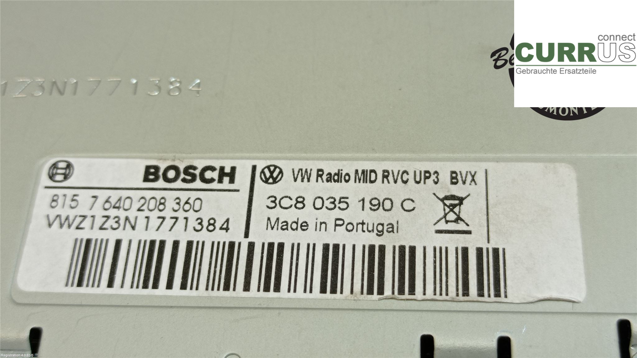 VW PASSAT  11-14 Radio-CD-/Multimedia-Panel 3C8035190C CFGC