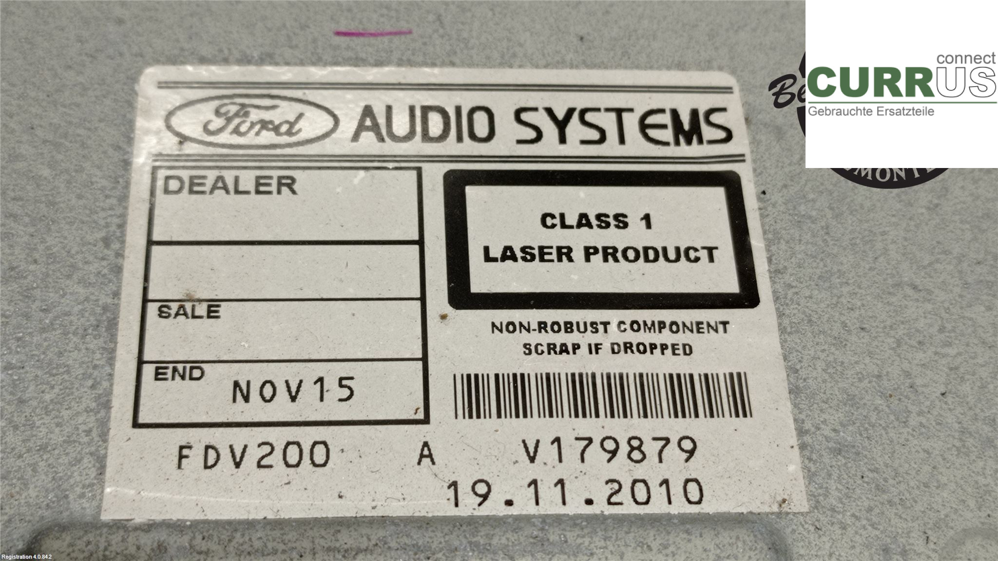 FORD TRANSIT    06-13 Radio CD / Multimedia panel 1822186 P8FA