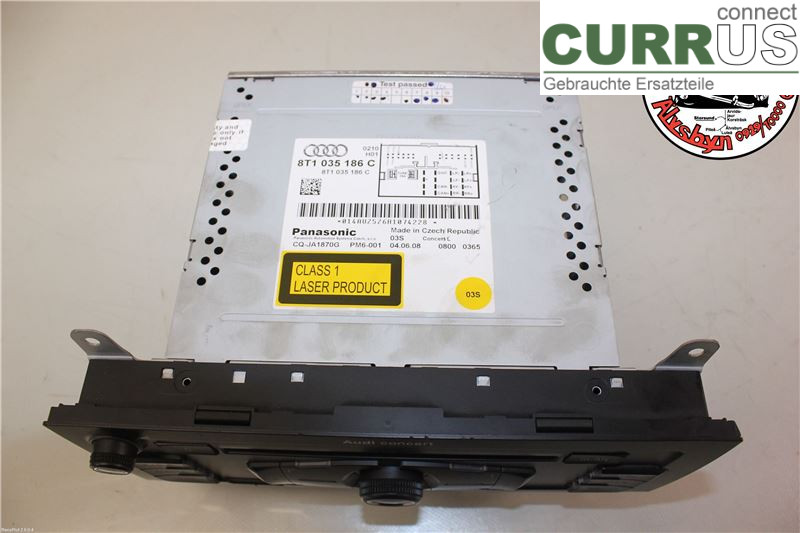 AUDI A4/S4  08-11 Radio CD / panneau multimédia 8T1057186CX 3.2 FSI 265HK