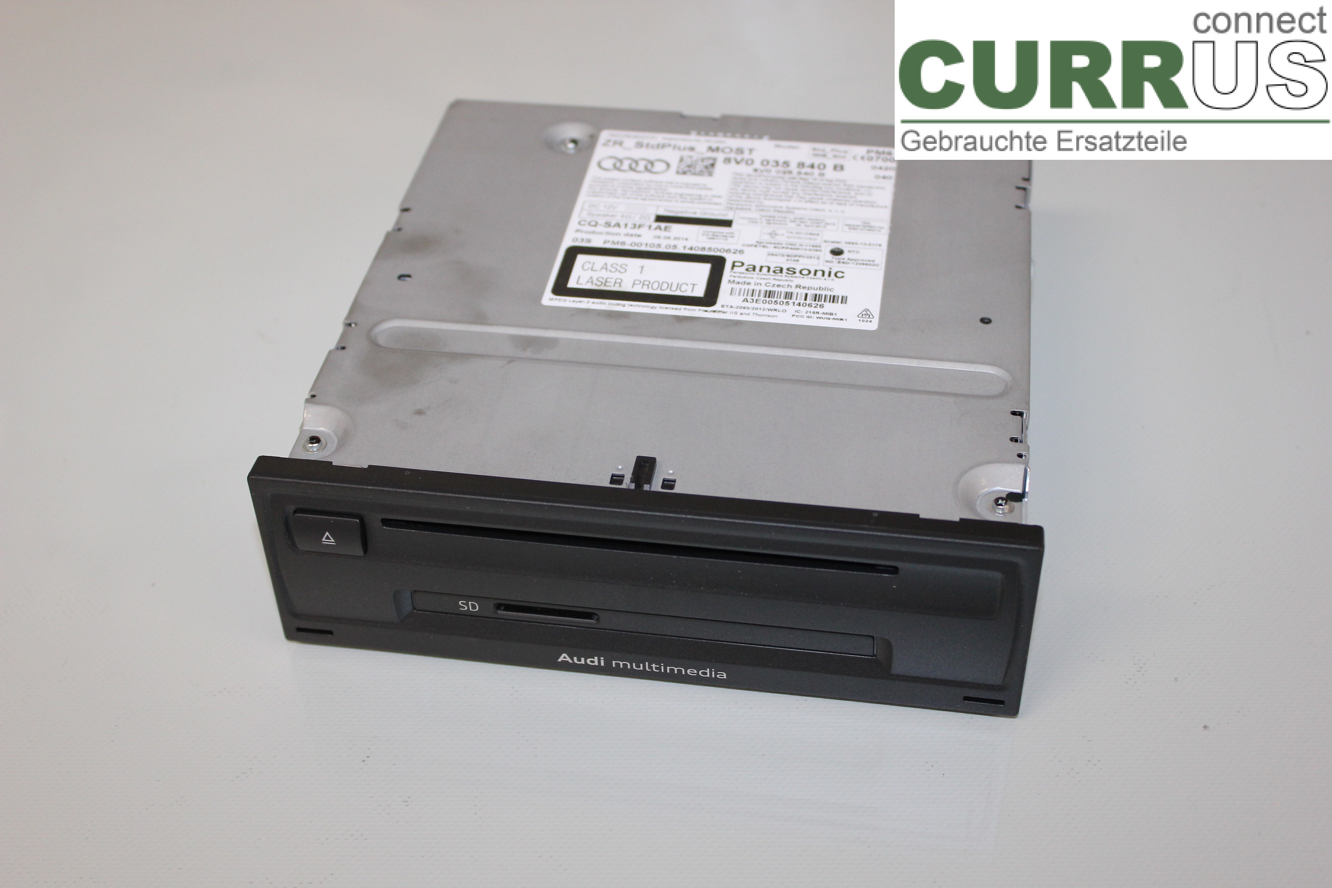 AUDI A3/S3 8V  13-20 Radio-CD-/Multimedia-Panel 8V0035840B 1.4TFSI 122HK