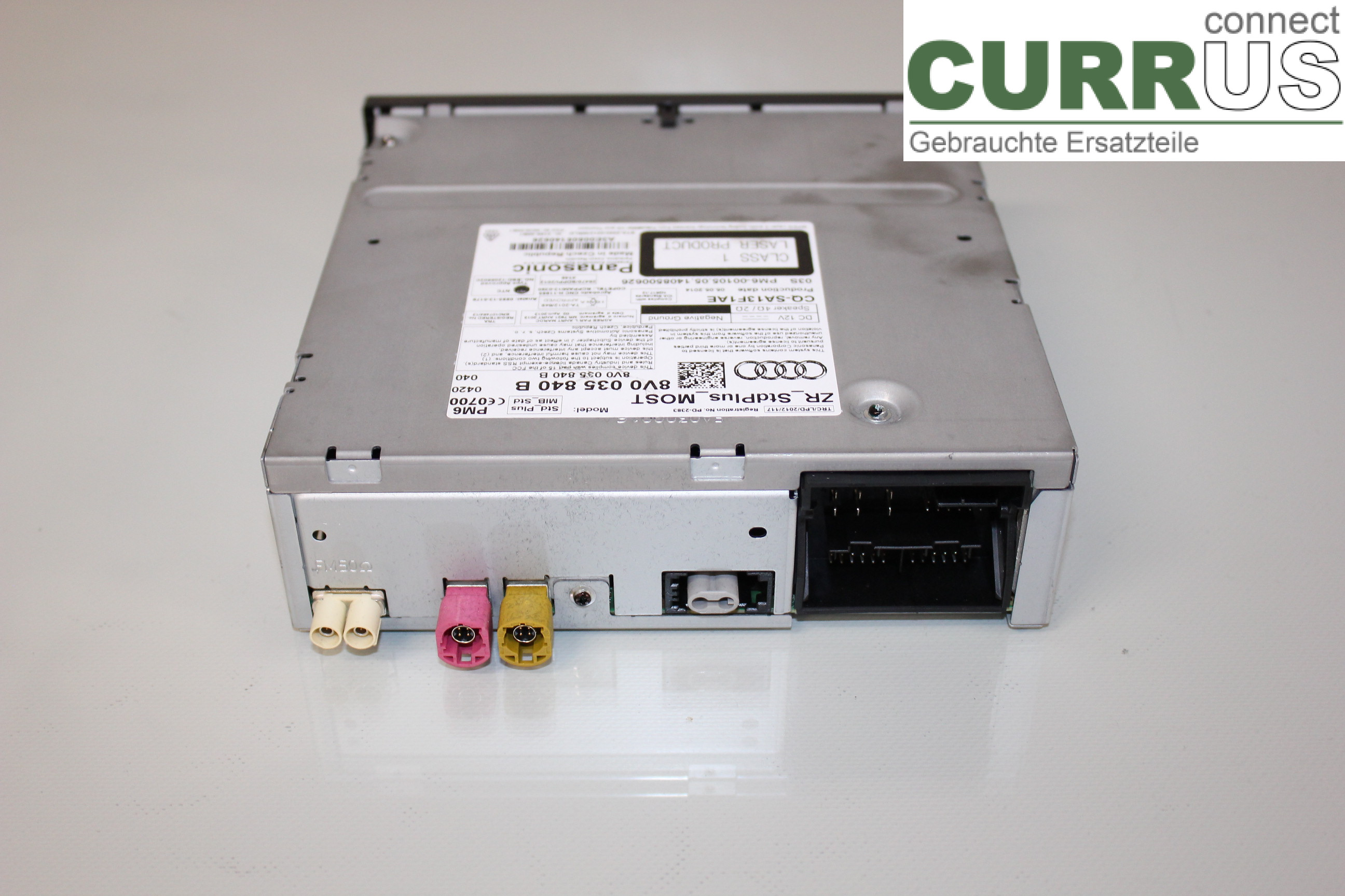 AUDI A3/S3 8V  13-20 Radio-CD-/Multimedia-Panel 8V0035840B 1.4TFSI 122HK