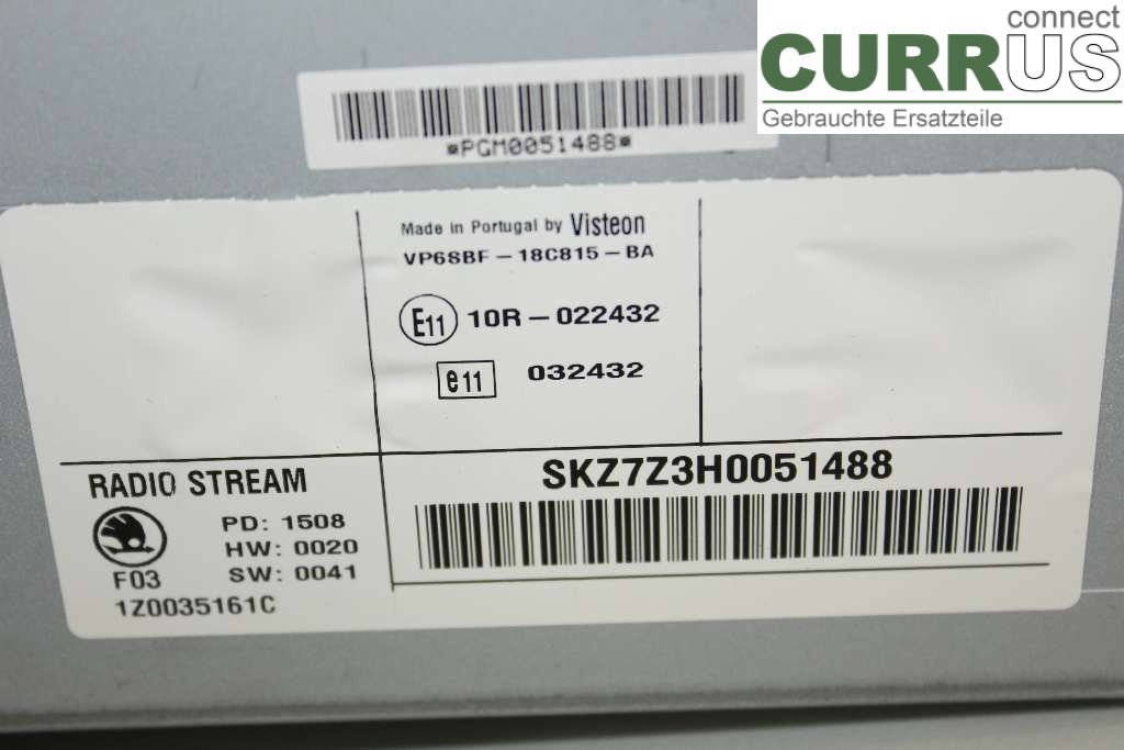SKODA OCTAVIA    05-13 Radio CD / Multimedia panel AA0600012 2.0 TDI 140HK