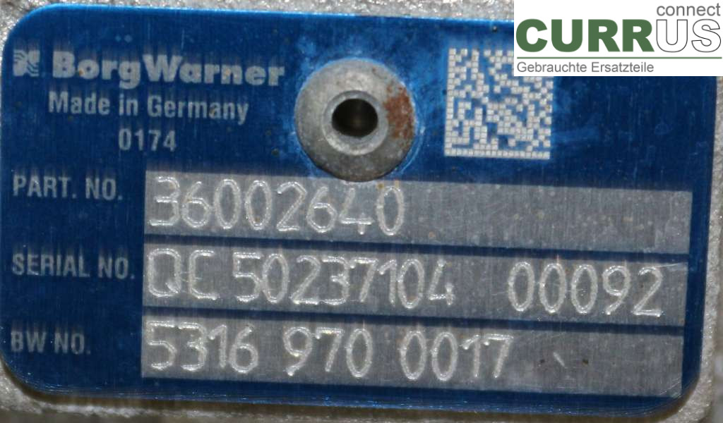 VOLVO XC70  14-16 Turbo charger 36012552 2,4D R5 181HK