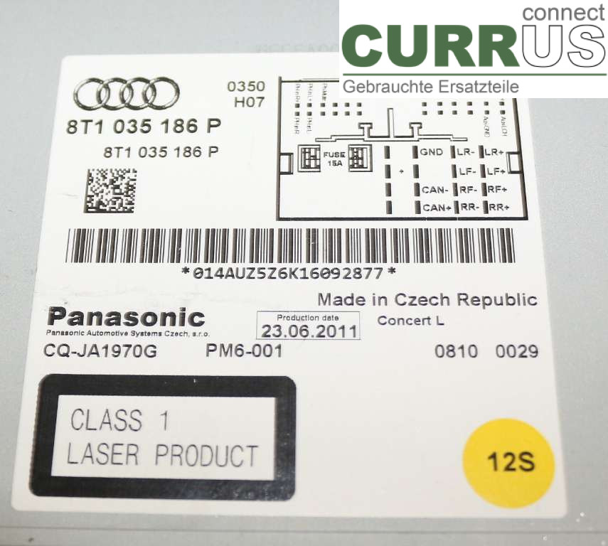 AUDI ALLROAD    09-16 Radio CD / Multimedia panel 8T1035186P 2,0TDI R4 170HK