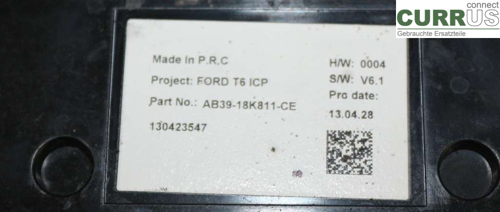 FORD RANGER EU 12-23 Radio CD /Multimediapanel 5263192 3.2 TDCI 200HK