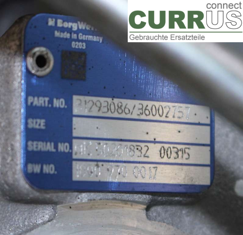 VOLVO XC60  09-13 Turbolader 36012552 D3 2.4 163HK
