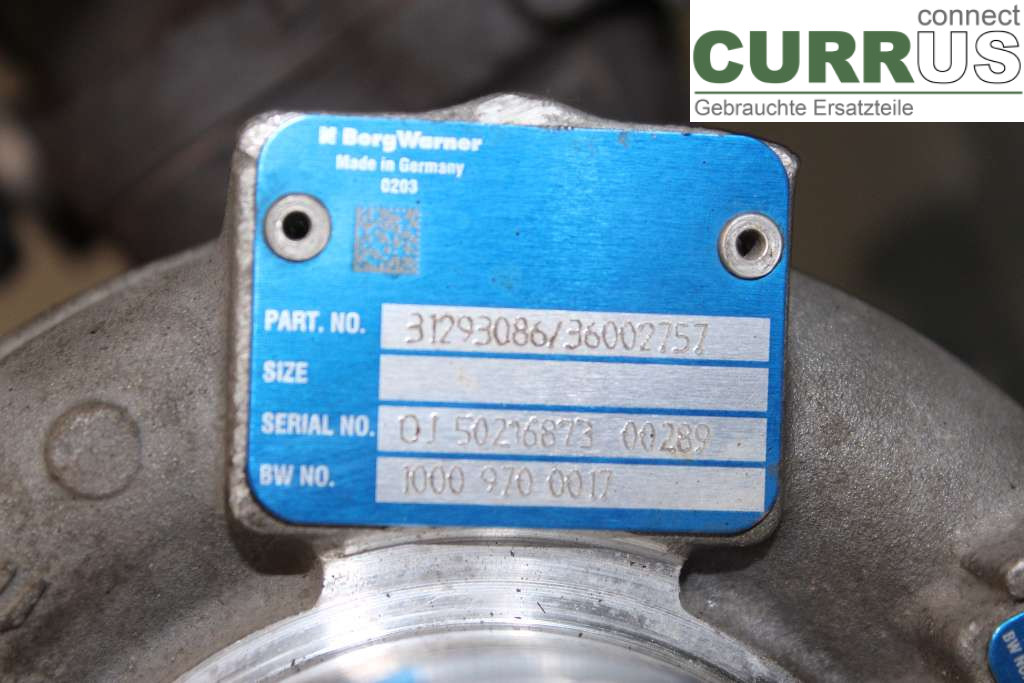VOLVO V70      08-13 Turbo charger 36012552 D4 2,4D 163HK
