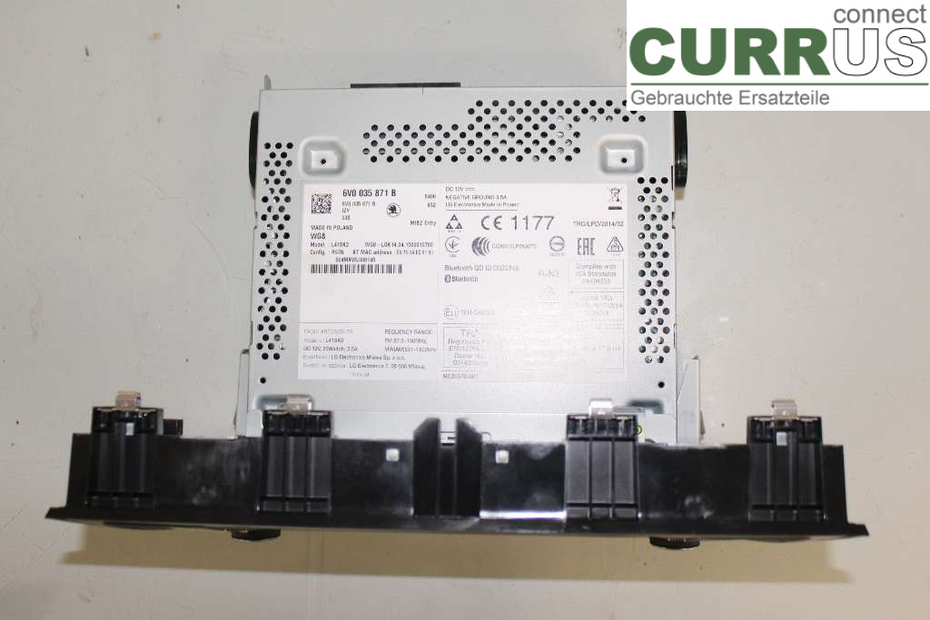 SKODA FABIA  15- Radio CD / panneau multimédia 6V0035871B 1,2TSI 90HK