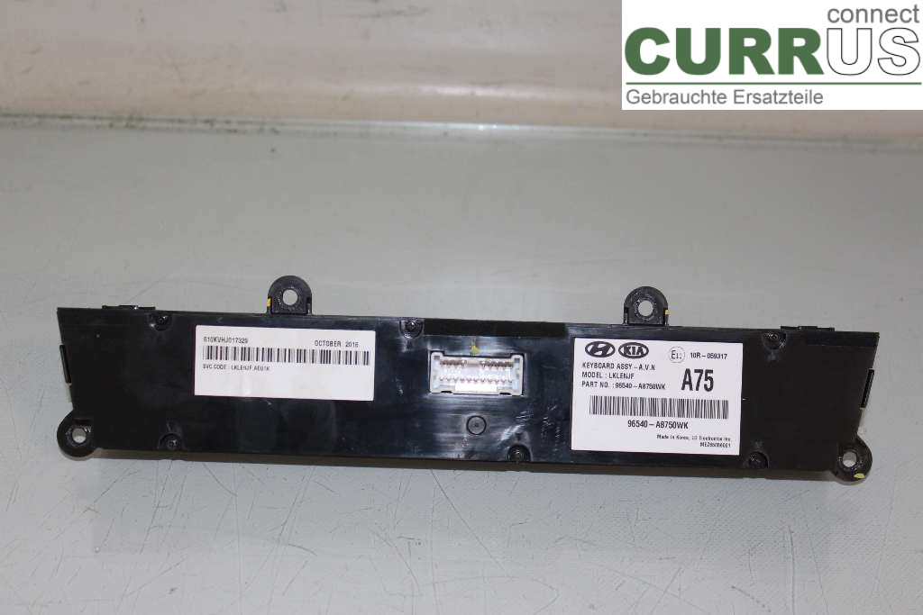 KIA OPTIMA  16-20 Radio CD / Multimedia panel 96540A-8750 1,7CRDI 141HK