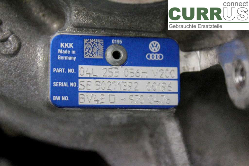 AUDI A6/S6 4G   11-18 Turbocompresseur 04L253056L 2,0TDI 190HK
