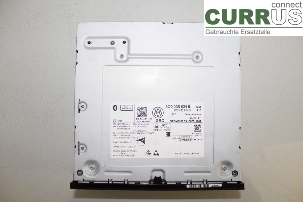VW PASSAT  15-19 Radio CD / panel multimedialny 3Q0035824BX 2.0TSI 220HK
