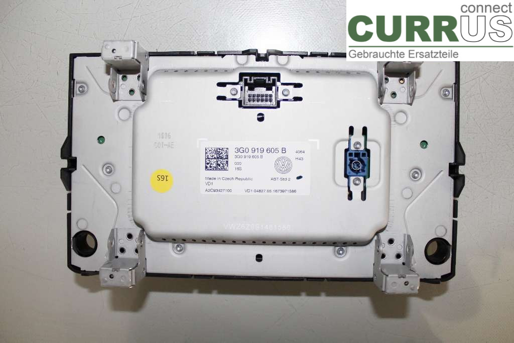 VW PASSAT  15-19 Radio CD / panel multimedialny 3G0919605B 2.0TSI 220HK
