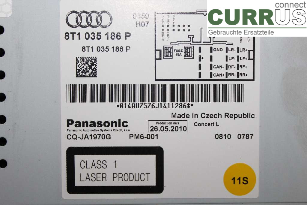 AUDI A4/S4  08-11 Radio CD / Multimedia panel 8T1057186PX 2,0TDIe 136hk