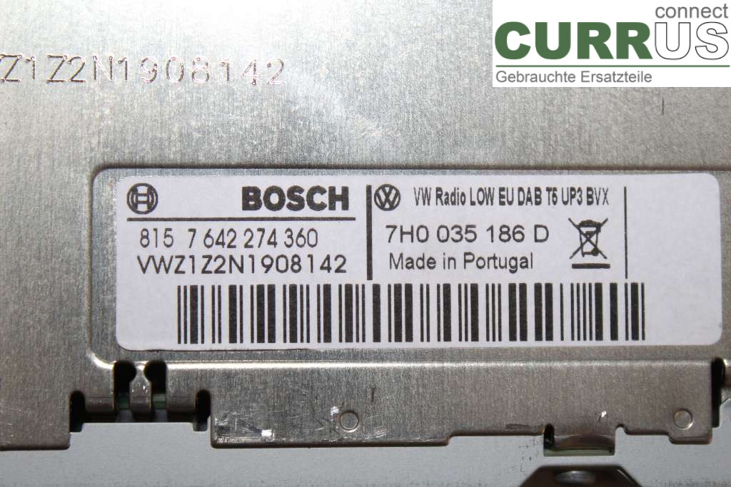 VW MULTIVAN T4-T6 91-21 Radio CD / Multimedia panel  2,0TDI R4 180HK