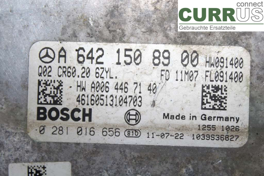 MB CLS-KLASS (C218/X218)   11-17 Engine Control Unit Diesel (ECU) A6421508900 350 CDI 268HK