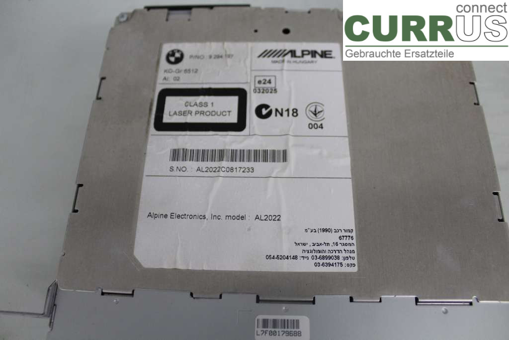 BMW 1 F20/F21   11-19 Radio CD / Multimedia panel 65129292320 2.0D 143HK