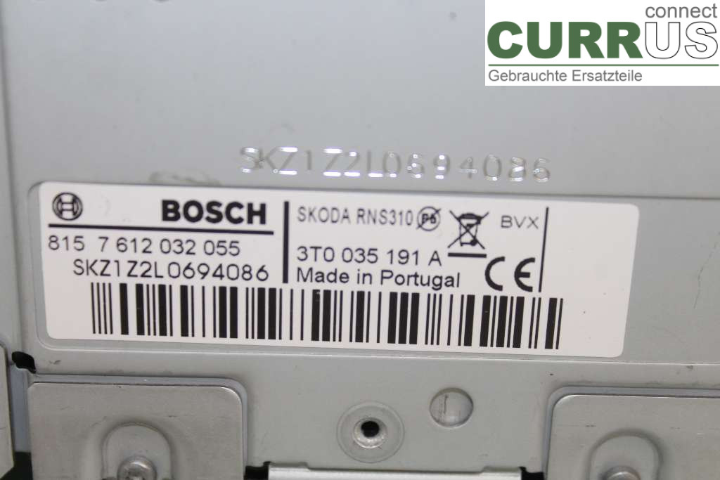 SKODA OCTAVIA    05-13 Radio CD / panel multimedialny 3T0035191A 2.0TDI 140HK