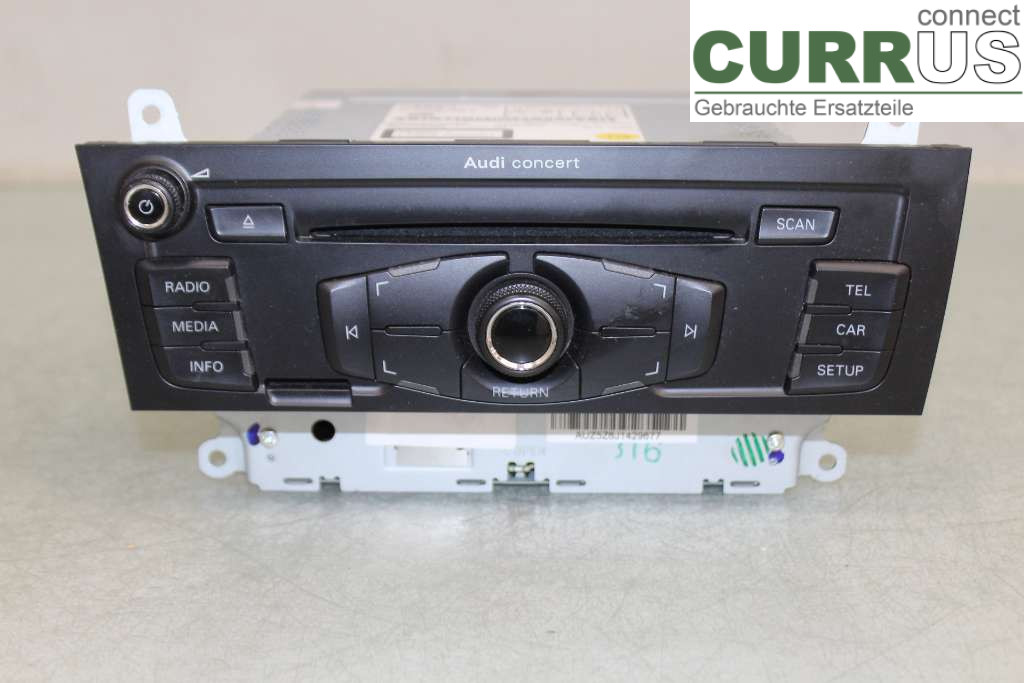 AUDI A4/S4  08-11 Radio-CD-/Multimedia-Panel 8T1057186PX 2,0TDI 170HK